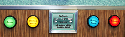photo booth start button options