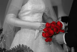 Colorization of wedding photograph