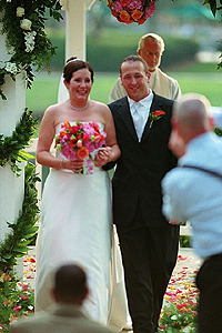 Paparazzi distracting the bride & groom!